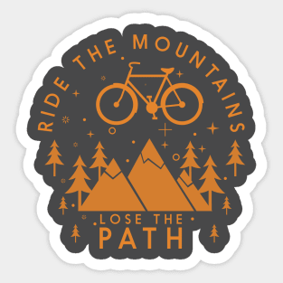 ride the mountain Sticker